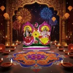 Premium Ornate Temple Arch Lakshmi Ganesha Clay Idol - Translucent Festival Centerpiece