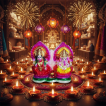 Premium Translucent Clay Lakshmi Ganesha Idol Pair - Crystal-Finish Terracotta Diwali Set - Image 3