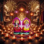 Premium Translucent Clay Lakshmi Ganesha Idol Pair - Crystal-Finish Terracotta Diwali Set