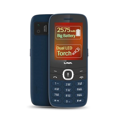Lava A7 Torch Dual Sim Keypad Mobile Phone (with Instant Slide Torch)| 2.4" Big Display | Powerful Battery Backup | Vibration Alert | Camera | Wireless FM Bluetooth | Blue