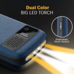 Lava A7 Torch Dual Sim Keypad Mobile Phone (with Instant Slide Torch)| 2.4" Big Display | Powerful Battery Backup | Vibration Alert | Camera | Wireless FM Bluetooth | Blue - Image 4