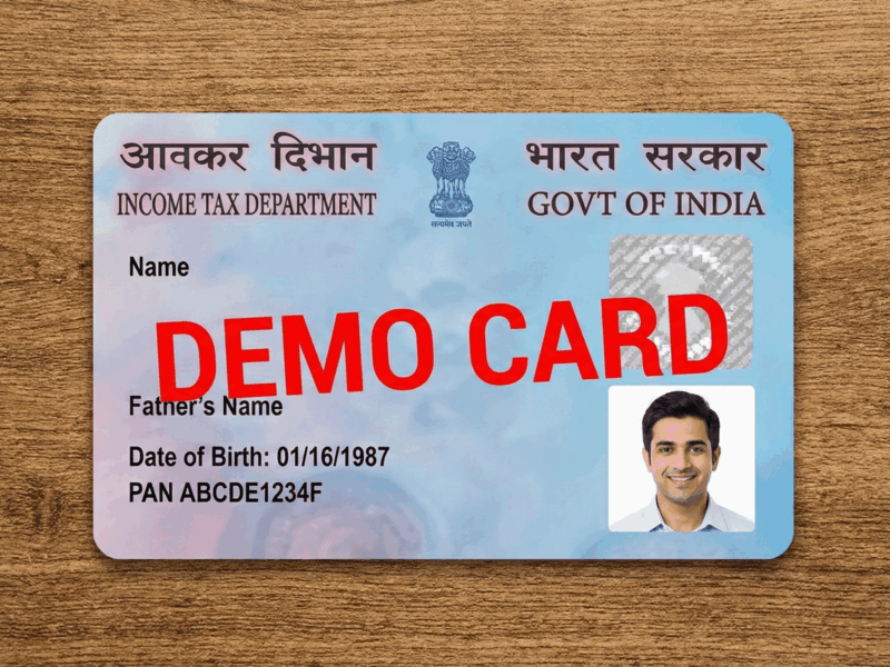 PAN Card Demo Image - Sample PAN Card for Maheshwari Store