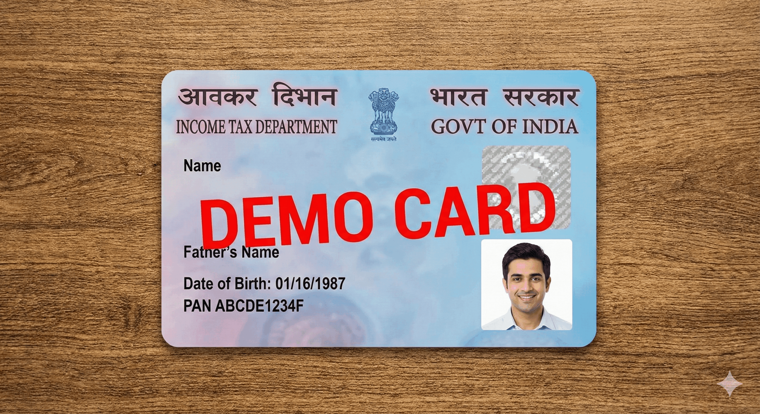 PAN Card Demo Image - Sample PAN Card for Maheshwari Store